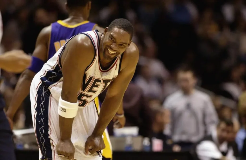 Wake Forest Demon Deacons forward Rodney Rogers (54) reacts on the court during the 1994 season. Mandatory Credit: RVR Photos-Imagn Images.